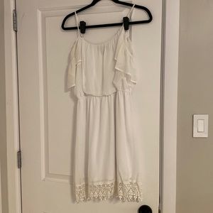 White dress with lace detail